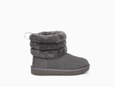 UGG Fluff Mini Quilted Boots for Toddlers - Charcoal/Deep Grey India